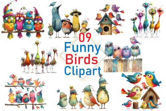 Download Family Bird Clipart Quirky Bird Bundle - Bird bundle Collection