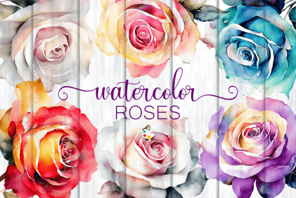 Download Watercolor Roses - Transparent Clipart - Premium Resources