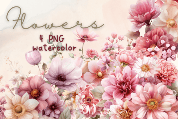 Download Watercolor Flowers Pink Elegance Floral - Watercolor flowers Collection