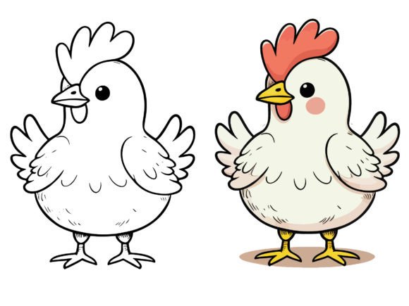Download Cartoon Chicken Bird Illustration Animal - Illustration Collection